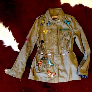 Desigual Army embellished 38/Small jacket